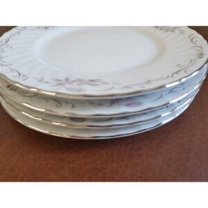 Vintage Gold Standard Genuine Porcelain China Set Of 4 Bread & Butter Plates 6"